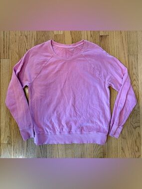 Athleta Seasoft Crewneck Sweatshirt Glo Pink Size Medium